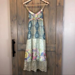 Kimchi & Blue 100% Silk Peasant Dress Size Small